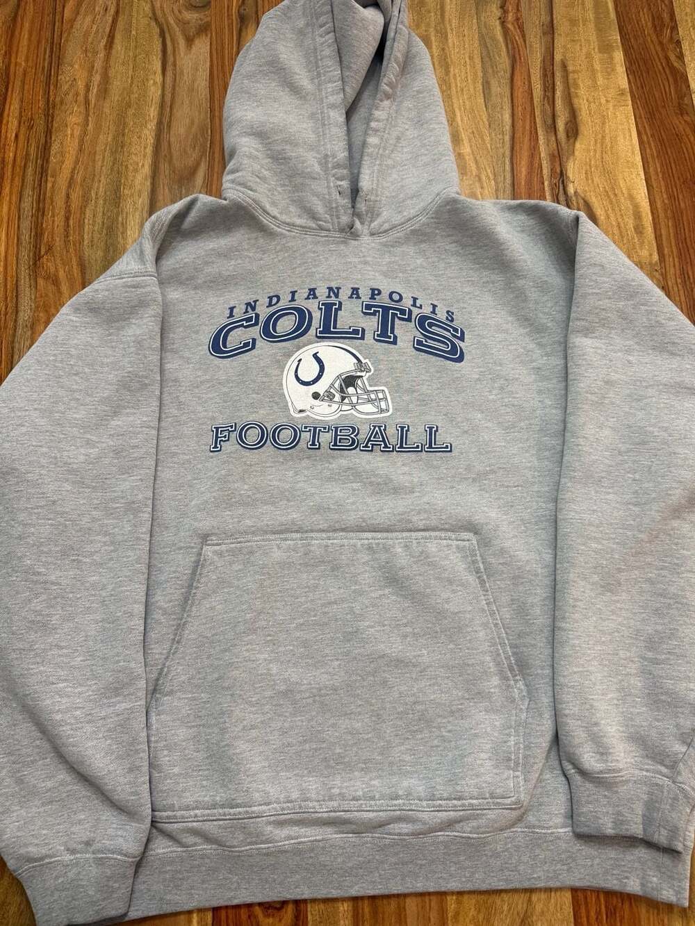 Vintage Reebok Indianapolis Colts Football Grey Pullover Hoodie